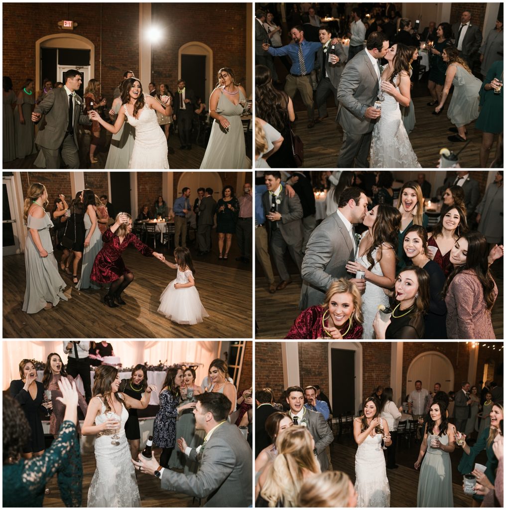 guests dance at wedding reception at the foundry in thibodaux louisiana