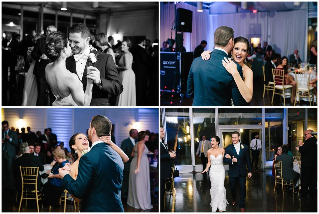 bride and room share first dance at the arbor room at new orleans city park