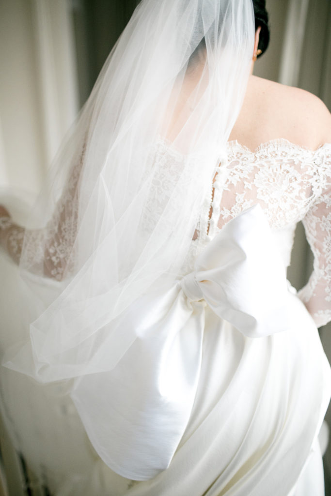 back of rebecca schoneveld wedding gown