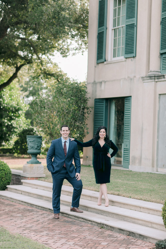 engagement session at Longue Vue house in New Orleans