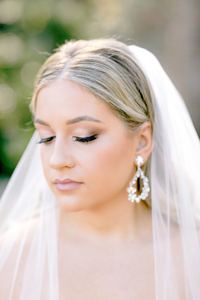 Close up bridal portrait